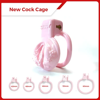 Sissy BDSM Pussy Vaginal Cock Cage Small Male Chastity Devices Bondage Lock Slave Penis Ring Sex Shop 18+ Gay Ladyboy Sex Toys 2