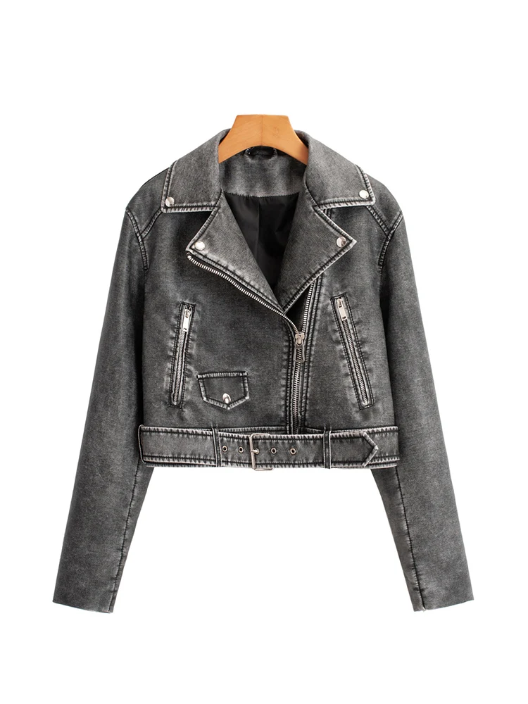 LAGUA GEM新品FAUX LEATHER VINTAGE JACKET LAGUA GEM | FRINGE FAUX LEATHER ジャケット (ジャケット