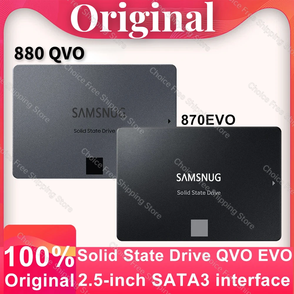 

For SAMSUNG SSD 4tb 870 880 QVO SATA 2.5 SSD Hard Drive SSD 8TB Internal Solid State Drive 1TB 2TB Hard Disk 560Mbs HDD For PC