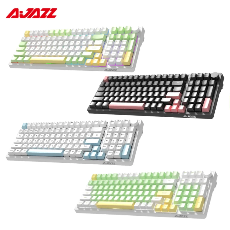 Ajazz AK992 기계 게임 키보드 100 키 RGB 블루투스 5.0 풀 컬러 백라이트 PC 노트북 백라이트 무선 키보드