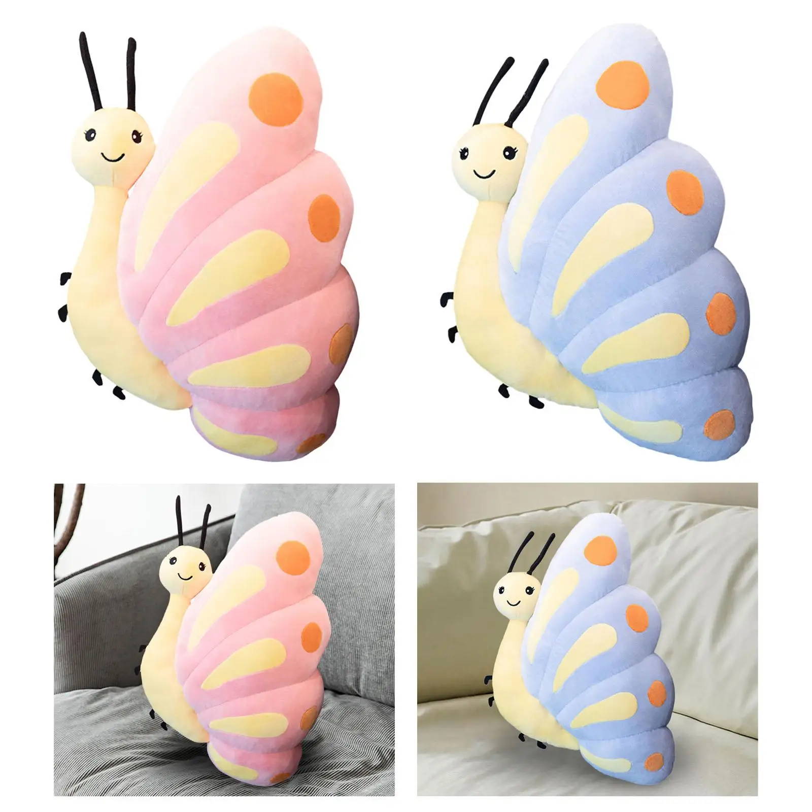 Stuffed Butterfly Plush Toy 50cm Soft Toy Home Decorative Valentine's Day Gifts for Children Adults Boys Girls Kids Teens