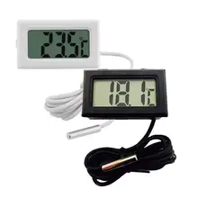 Mini LED Digital Thermometers Termometro Digital With Probe Gauge And Battery -50-110°C Indoor Temperature Fridge Aquarium Home