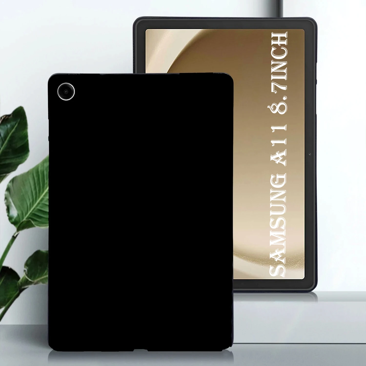 Premium Silicone Tablet Case - Soft TPU Black Shell