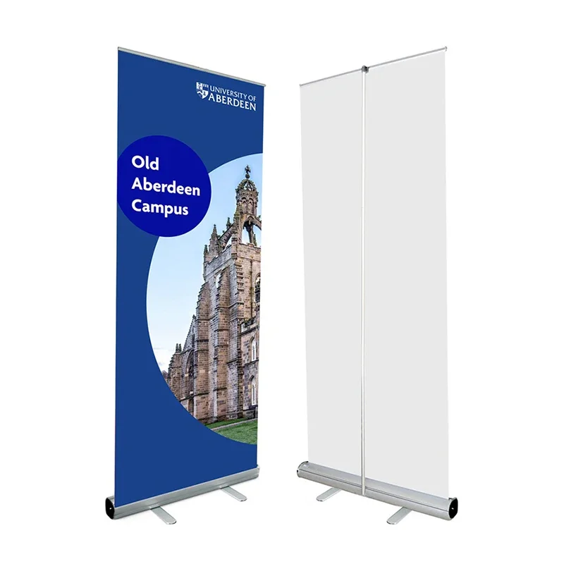 Banner Roll-up Banner Aluminium Stand Retractable Opaque PVCwith no curl edges Printing for Trade Show Display