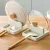 Foldable Pot Lid Rack Plastic Kitchen Spoon Holder Fork Spatula Rack For Kitchen Organizer Pan Cover Shelf Tableware Storage 1