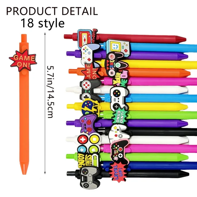 6/12/18pcs Fun Ballpoint Pens, Game Controller Theme Retractable Pens, Student Adult Emotional Support 2