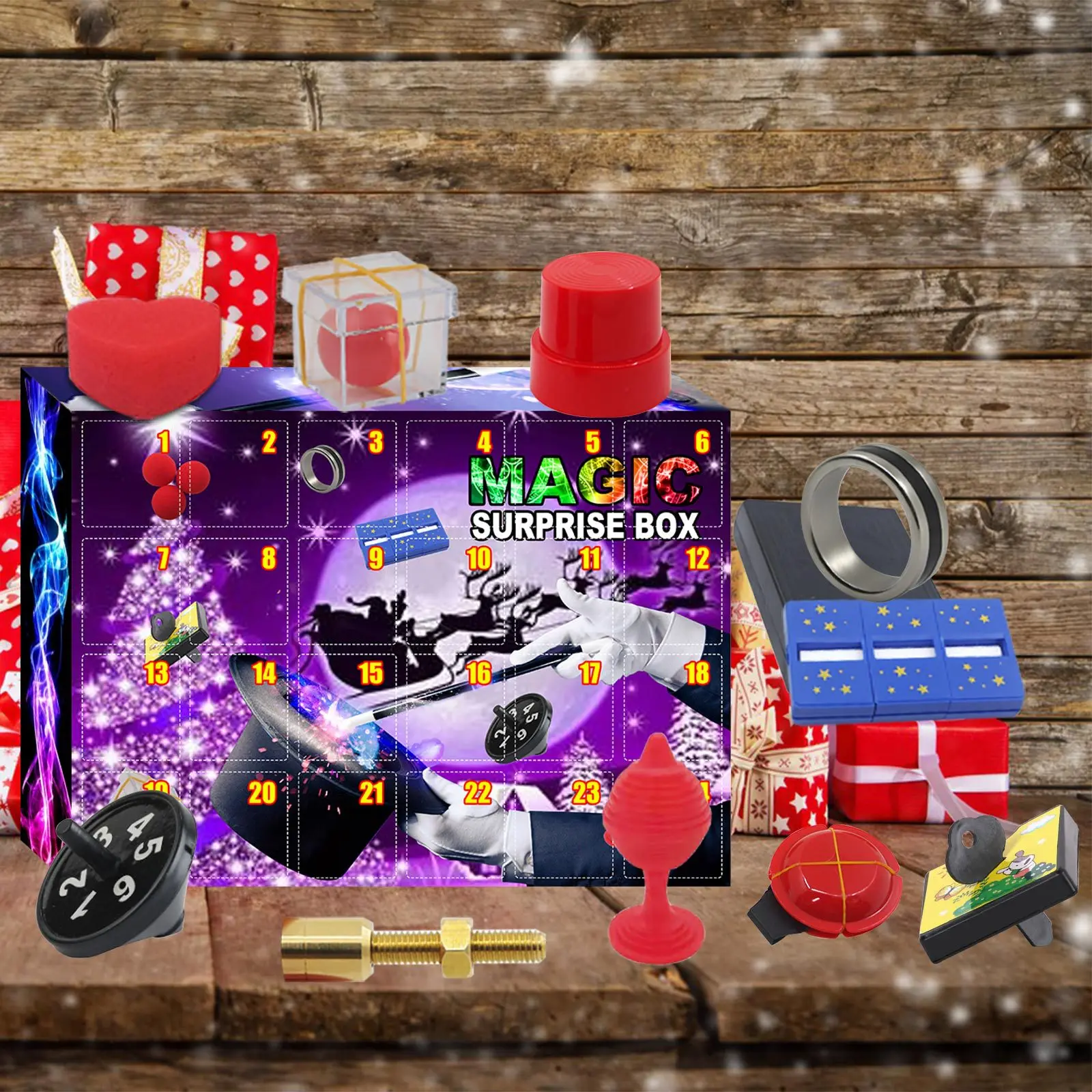 christmas countdown calendar Christmas Countdown Calendar Gifts Magic Toys Fun Blind Box Creative Props Advent Present for Children Accessories Random