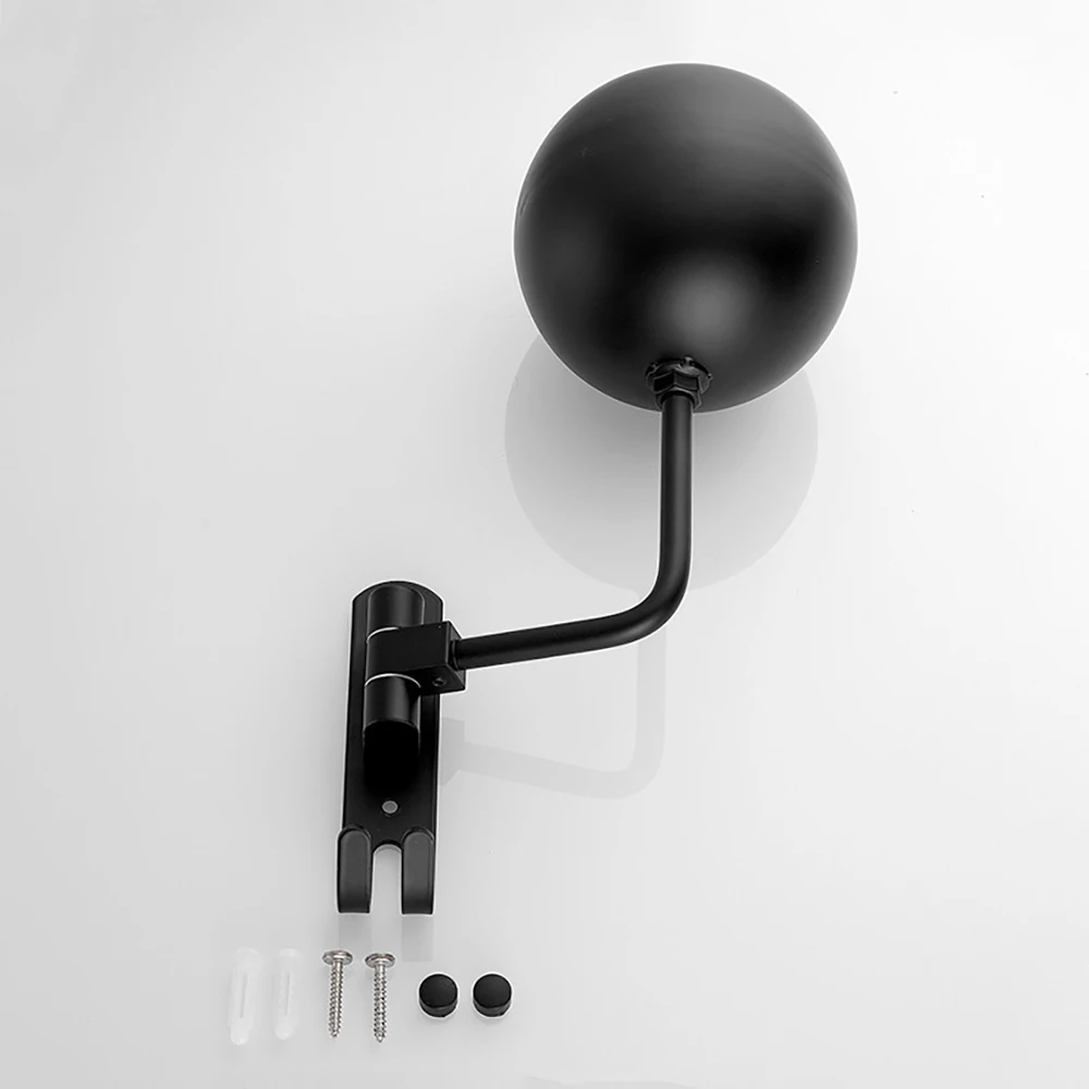180&deg; Rotation Motorcycle Helmet Rack Wall Mount with Hooks Metal Bicycle Helmet Display Hanger Stand for Coats Caps Rugby motorcycle helmet holder