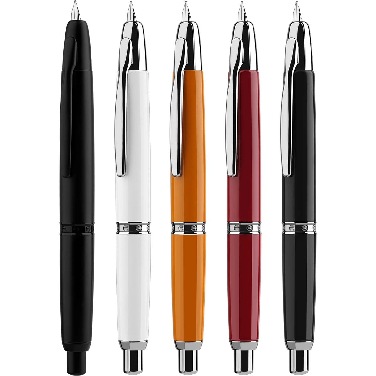 MAJOHN A1 프레스 만년필, 개폐식 엑스트라 파인 펜촉, 금속 매트 블랙 잉크 펜 변환기, 크리스마스 선물 쓰기, 0.4mm