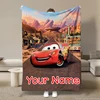 Personalized Custom Name Blanket Disney Cars Printed Blanket for Sofa Bed Cover Blanket Suitable for Birthday Child Adult Gift 3
