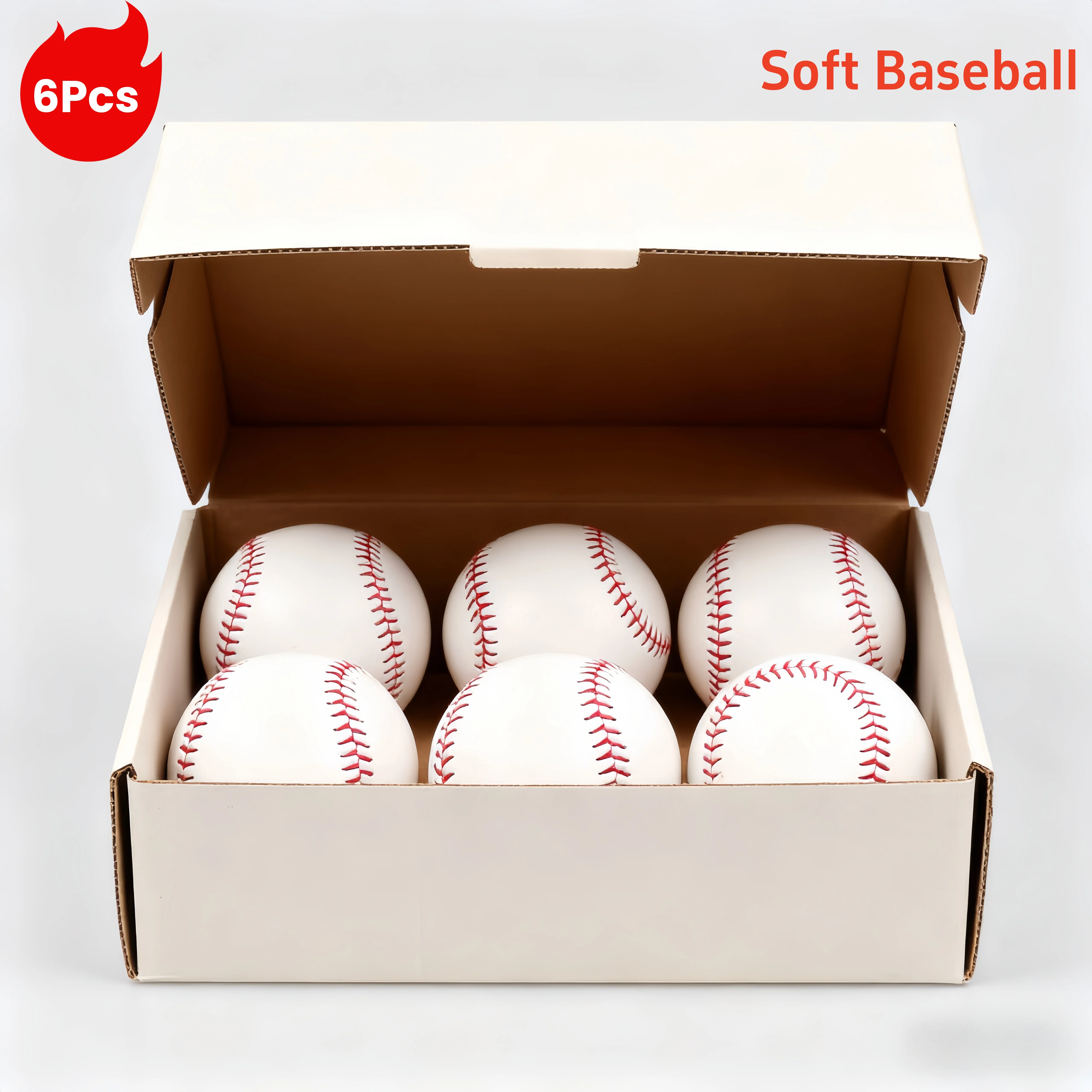 Handmade White Training Baseballs for Safe Practice and Team Games