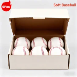 Handmade White Training Baseballs for Safe Practice and Team Games (6Pcs Soft)