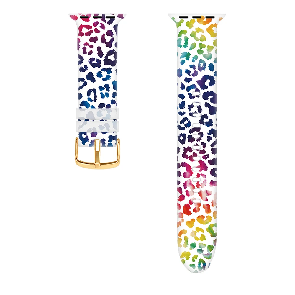 

Printing Silicone Strap For apple watchband 40mm 44mm 38mm 42mm 41mm 45mm watchband bracelet iWatch series 7 6 5 4 3 se band