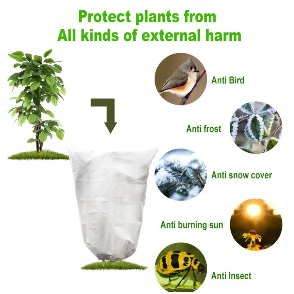 

Plant Frost Cover Thickened Winter Tree Cover 200cm X 240cm Huge Plant Cover with Zipper Drawstring Freeze for Outdoor