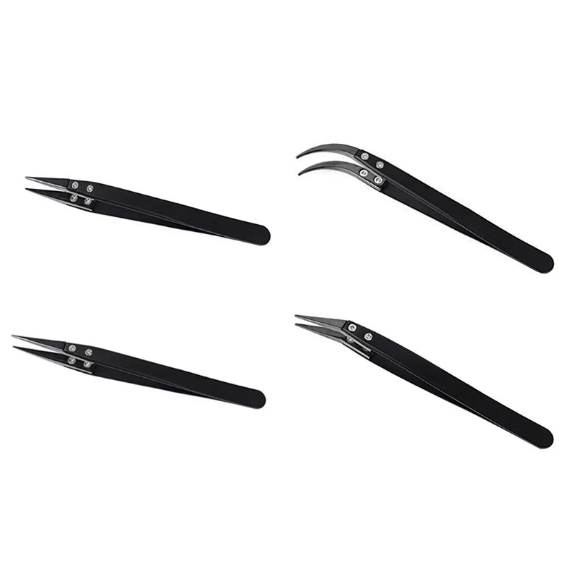 Tool Industrial Use Reverse Tweezers Ceramic Tweezers High Temperature Laboratory Work Hobbies Solder Resistant Durable