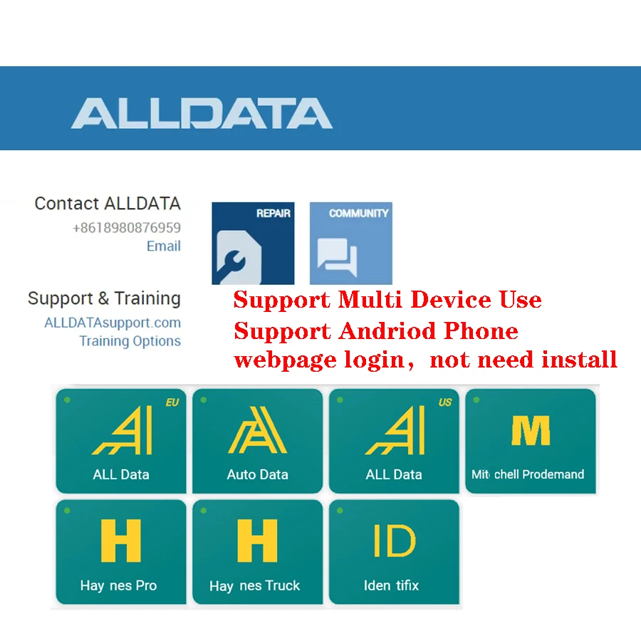 2025AlldataRepairSoftwareAutoDataHaynesVirtualSystemMultilingualSupportPCAndroid
