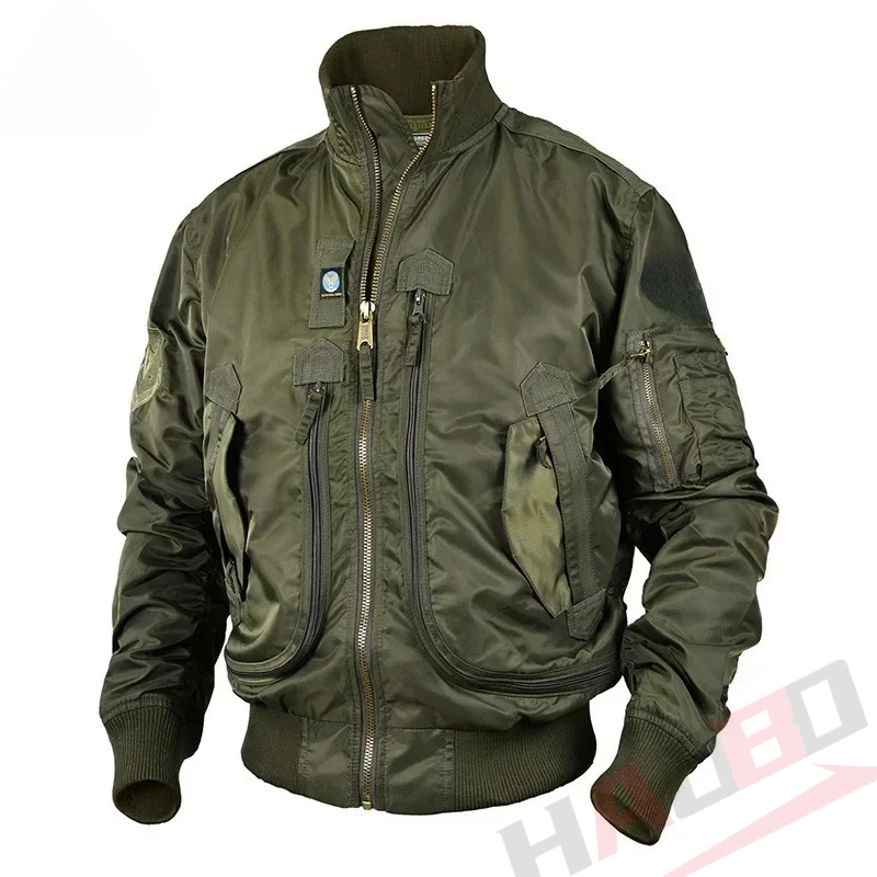 Multi Pocket Motorcycle Jacket Men's Hiking Outdoor Loose Pocket Baseball Suit Coat Men's Autumn Vintage Work Windproof Jacket motorcycle jacket motorcycle clothing