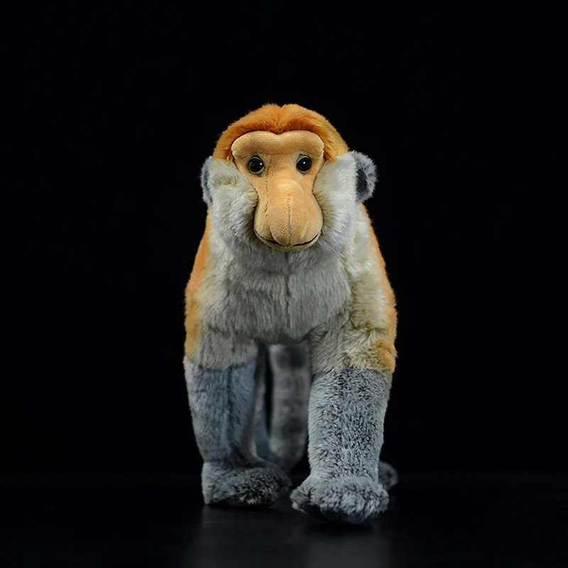 Lifelike Proboscis Monkey Stuffed Animals Toy Soft Realistic Kalimantan