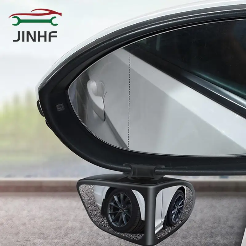 

1PC Car Reversing Small Round Mirror Front And Rear Wheel Wide-Angle Mirror Double-Sided Auxiliary Rearview 360 Degree Blind
