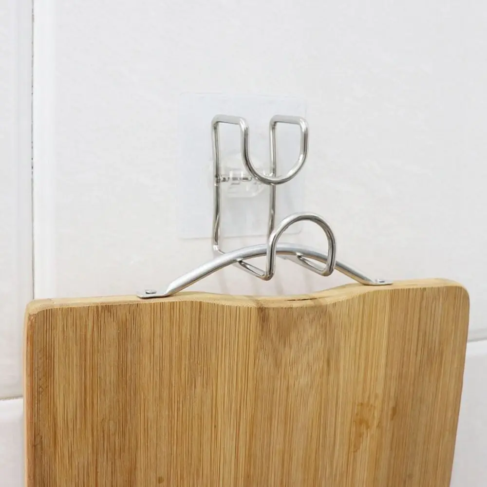 

Стальная настенная самоклеящаяся стойка для хранения без отверстий для экономии места, аксессуары для ванной комнаты, крючки для раковины, держатель для хранения