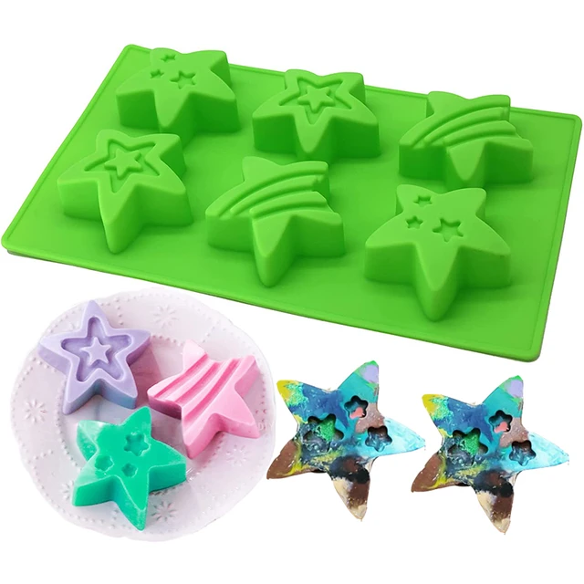 Snowflake Silicone Soap Mold Chocolate Mold Silicone Ice Tray Cake Xmas  Christmas Mould 6 Cavities DIY Baking Pastry Tools