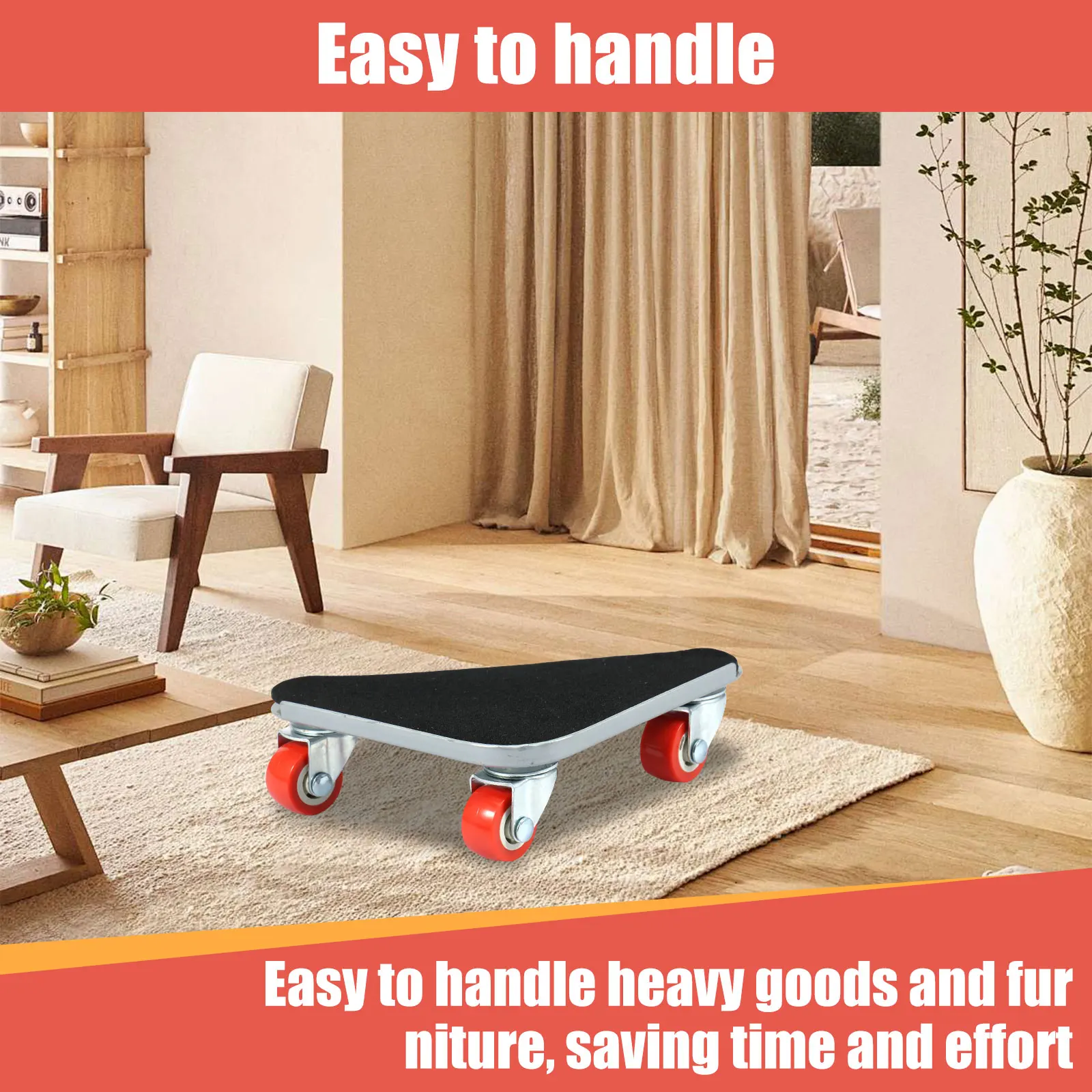 Furniture Lifting Machine 5Pcs New Furniture Lifter Mover Tool 4 Sliders 1 Wheel Bar for Lifting Moving Furniture Helper Transport Tool Bearing 400/600KG