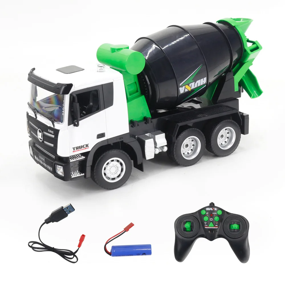 Huina 1:18 Nine-Channel Remote Control Mixer Truck Engineering Car Toys Wireless Electric Remote Control Car Engineering Car Mod 5