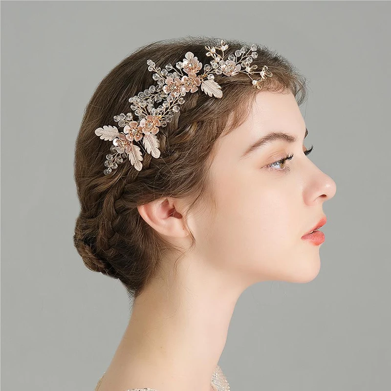 Luxury Pearls Wedding Flower Hair Comb Bride Hair Pins Clips Set Cute Fork Headpieces for Women Jewelry Gift Accessory hair accessories bridal hair accessories bridal jewelry set