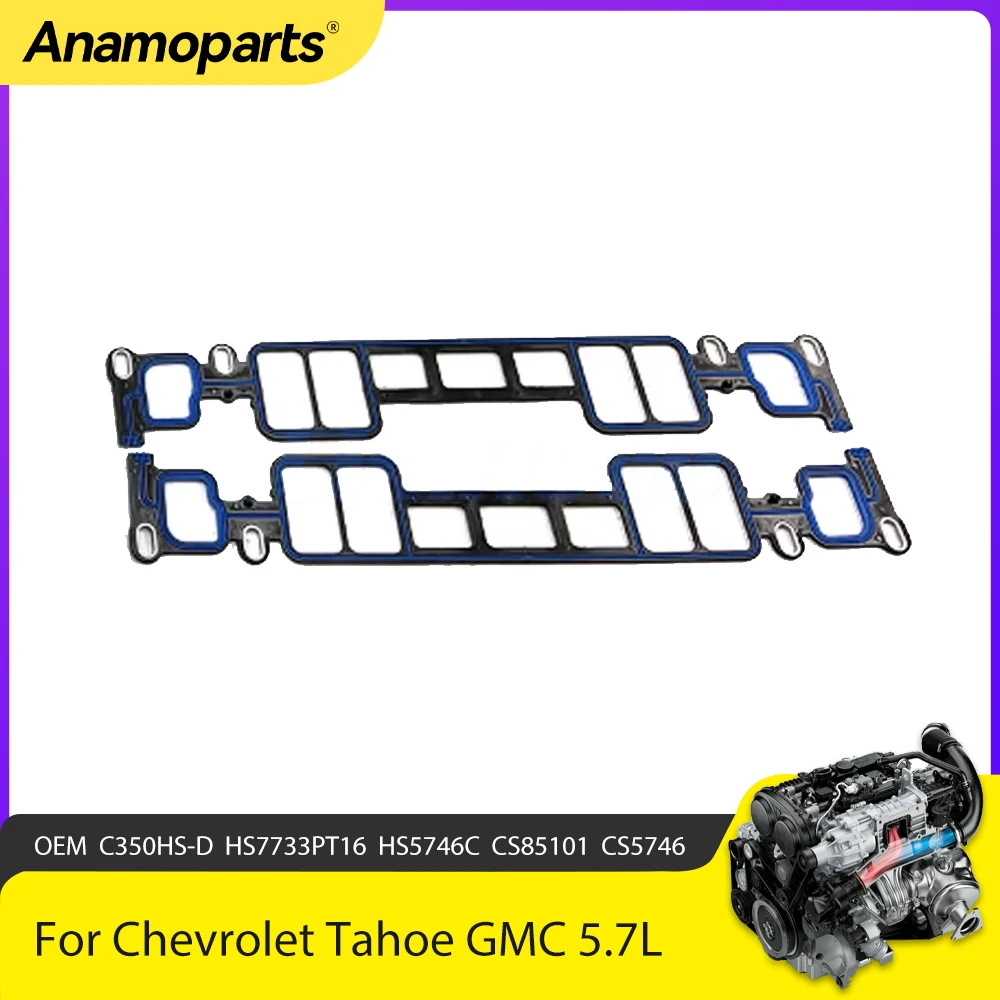 Chevy GMC Cadillac OHV Gaskets Full Gasket Set For 96-02 Chevrolet GMC Cadillac 5.7L V8 Vortec OHV Engine (VIN R) - Complete Kit Sbc Vortec Intake Gaskets - Foto 7