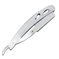 1/2/3 Rasoirs professionnels manuels pliants en acier inoxydable pour hommes, pour la coupe de la barbe 5