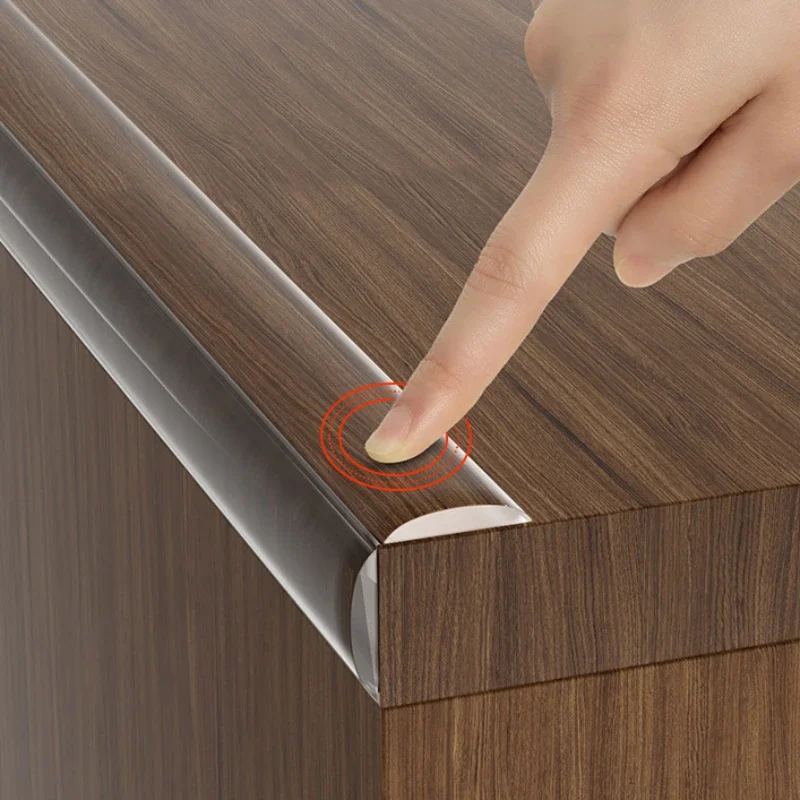 Transparent Table Edge Guard Strip Furniture Corner Protector Strip Self Adhesive Kids Collision Proof Soft Bumper Baby Safety