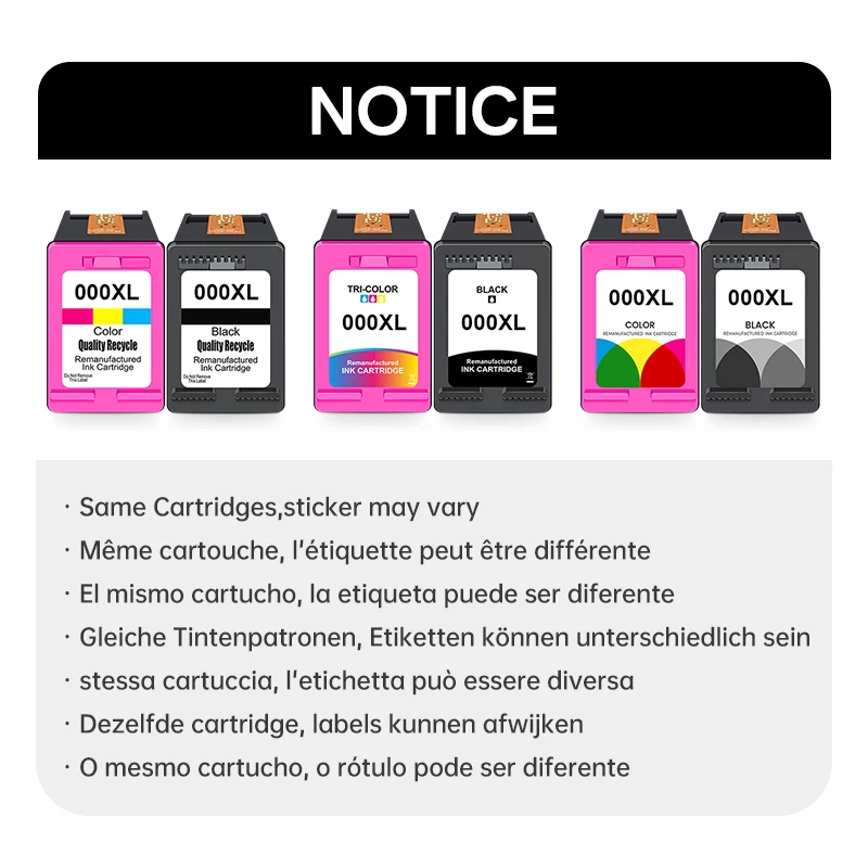 Ink Cartridge 305 xl Compatible for hp 305XL Printer Ink Black Tri