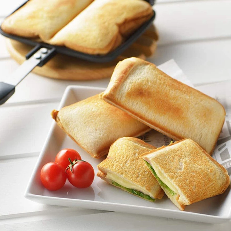 Non-Stick Sandwich Maker Sandwich Maker Pancake Baking Barbecue Oven Mold Grill Frying Pan 2