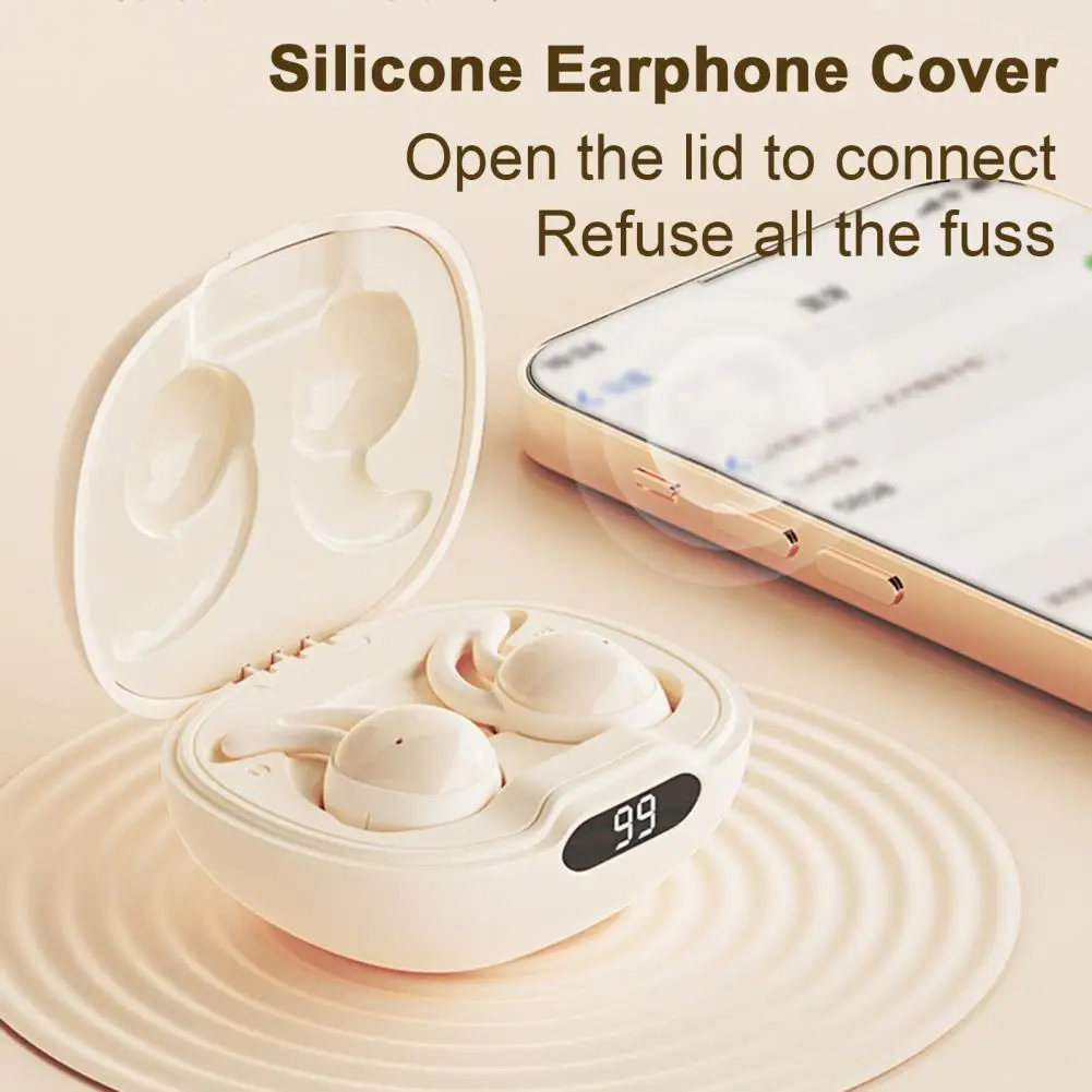 

Earphones Anti-accidental Touch Earphones Wireless Noise-cancellation Earphones Controls Soft Silicone In-ear Digital Display