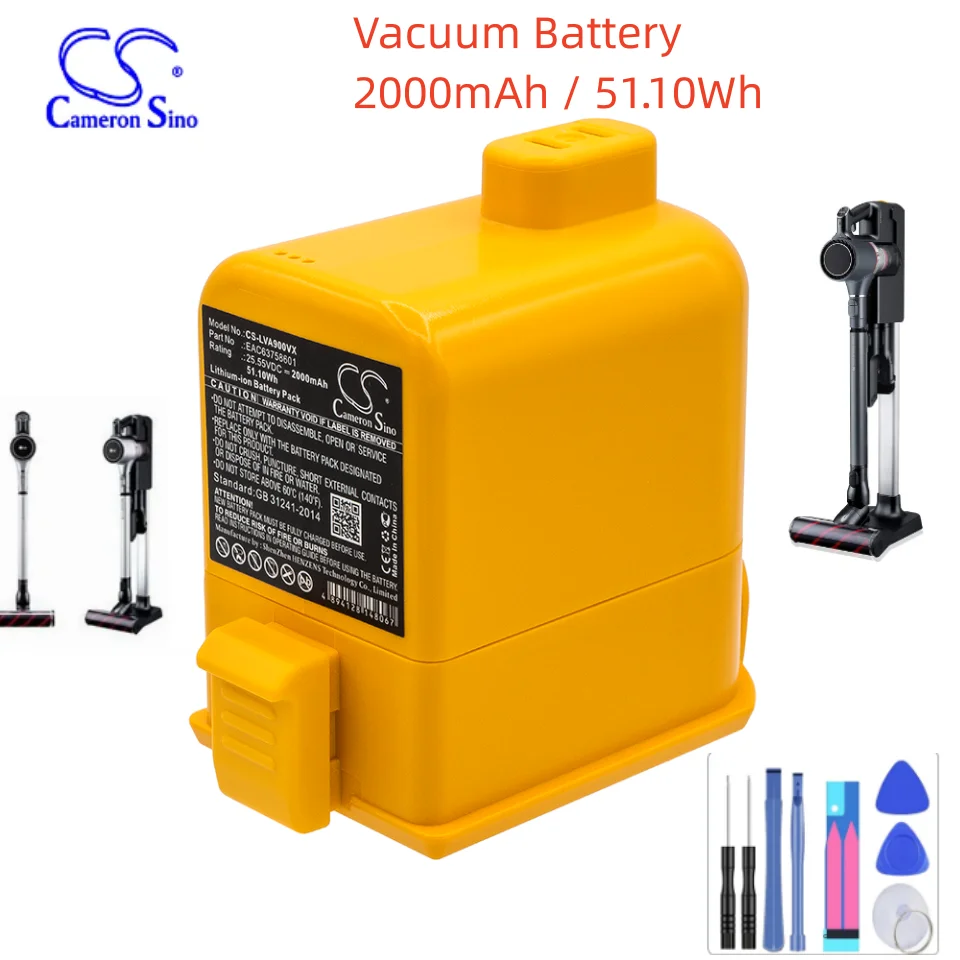 

Vacuum 2000mAh Battery For LG EAC63382201 EAC63382202 EAC63382204 EAC63382208 EAC63382211 EAC63758601 MEV65921201 Cord Zero A9