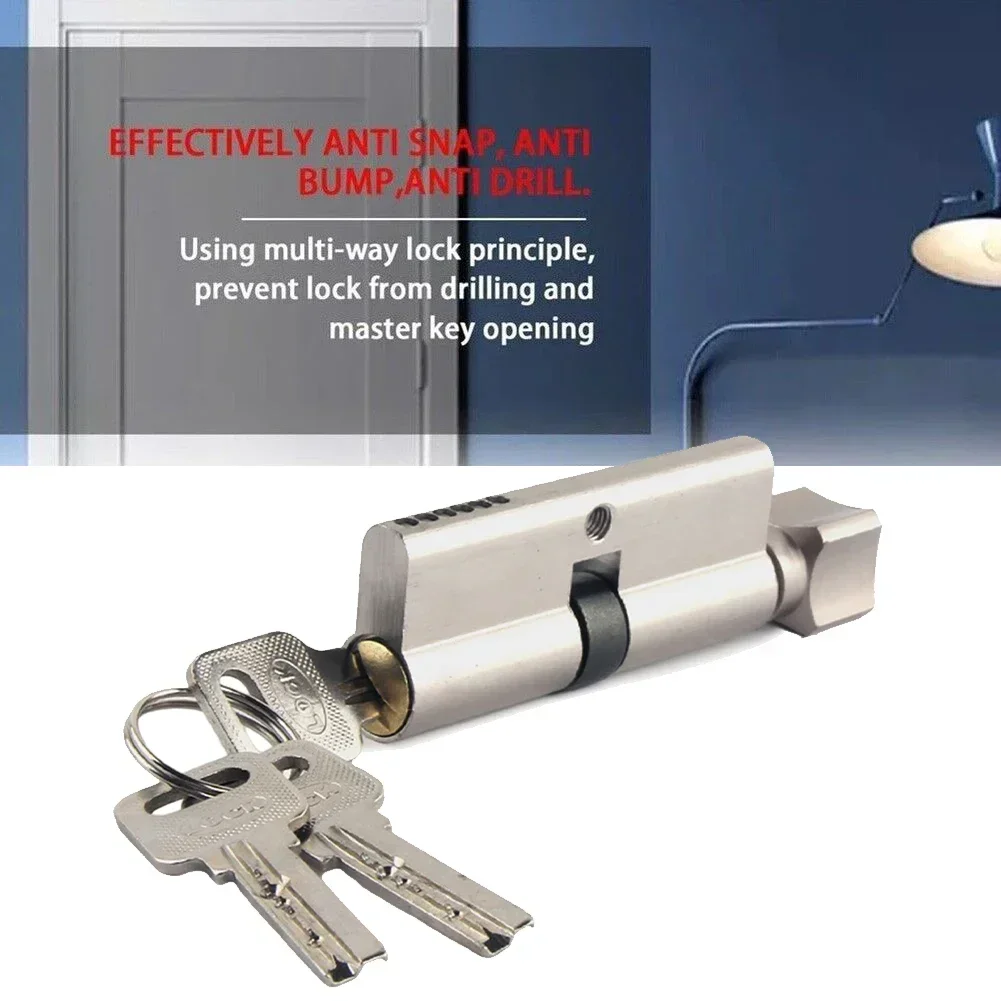 door lock cylinder Door Lock Cylinder Indoor Wooden Door Locks Cylinder Entrance-Cylinder Lock 3 Keys Universal-Cylinder NEW