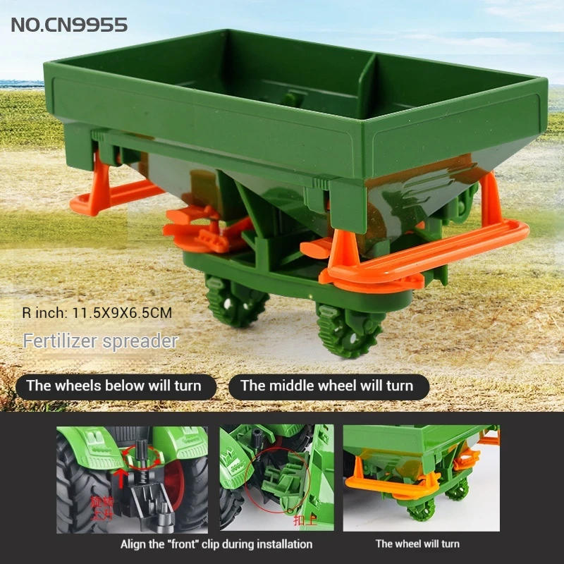 1: 24 6608 Rc Remote Control Spray Harvester Tractor Engineering Vehicle Light Sound Effect Children Toy Car Model Birthday Gift 4
