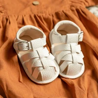 KIDSUN Outdoor Rubber Soft Sole Anti-slip Baby Sandals Prewalk Toddler Pu Leather Baby Boy Girl Shoes Summer Beach Flat Sandals 3
