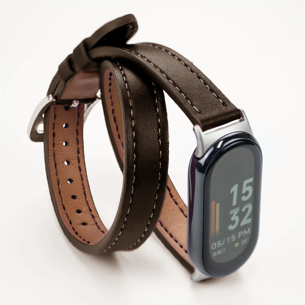 Premium Leather Strap for Mi Band Sports Bracelet - Stylish Replacement Wristband