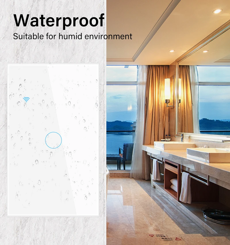 Aubess WiFi US Smart Light Switch Wireless Smart Switch Touch Sensor Panel Tuya Smart Life APP Control Support Alexa Google Home - Image 6