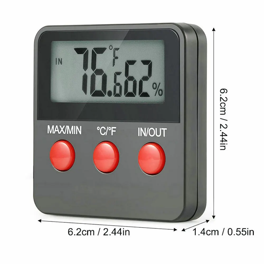 Digital Temperature And Humidity Meter LCD Display Outdoor Incubator Thermohygrometer With probe For Pet Hatching Eggs Sensor thermometer hygrometer digital thermometer temperature and humidity meter hygrometer thermometer