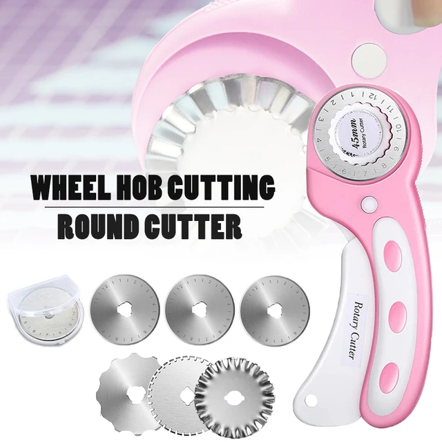 Pink Power 45mm Rotary Cutter for Fabric, Scrapbooking, Quilting and Sewing