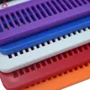 Wholesale Colorful Plastic Detangling Anti-Static Cutting Comb Carbon Fiber Hairdressing Combs 6
