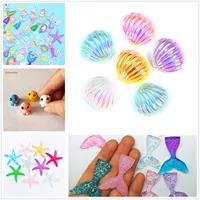 10pcs Slime Charms Simulation Shell Resin Plasticine Slime Accessories Beads Making Supplies For DIY Scrapbooking Crafts 1