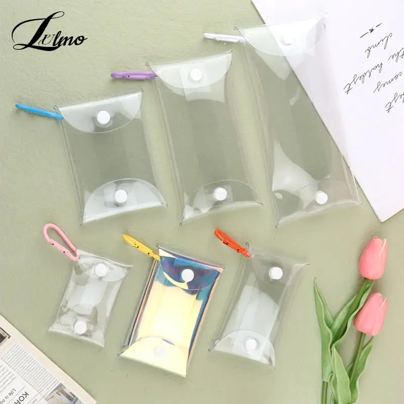 

Bubble Mart Blind Box Storage Display Box Hand-made PVC Coin Purse Transparent Key Bag Toy Dolls Hanging Small Bag