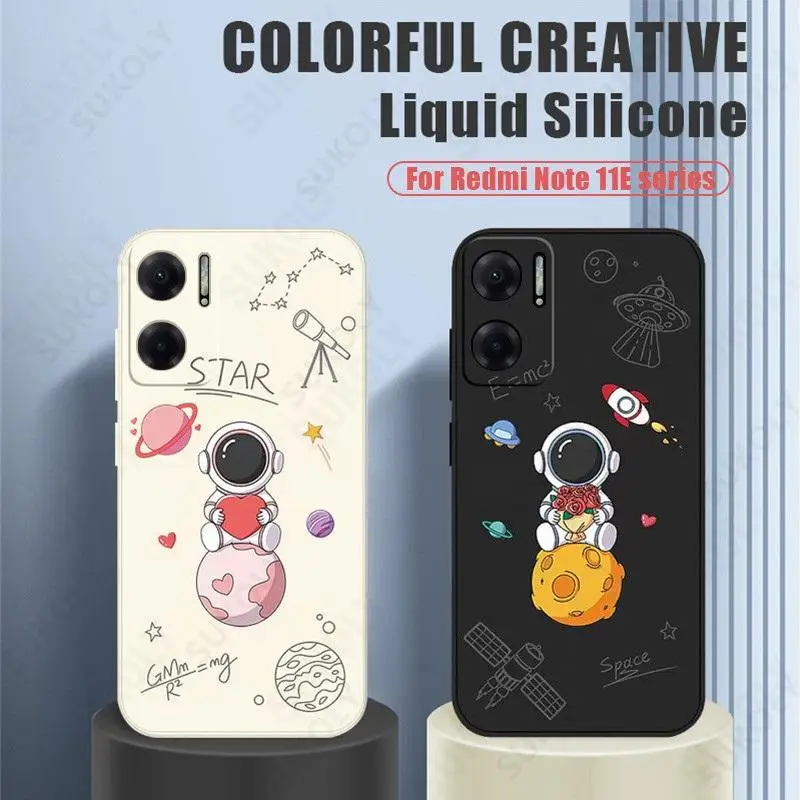 Custodia Antiurto Per Xiaomi Redmi Note (varie) - Design Astronauta, Acrilico+TPU, Multicolore