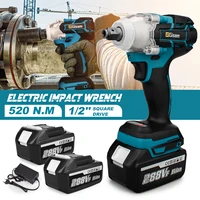 520N.M Brushless Electric Impact Wrench Cordless Electric Wrench 1/2 inch Screwdriver Socket Power Tools for Makita 18V Battery 1