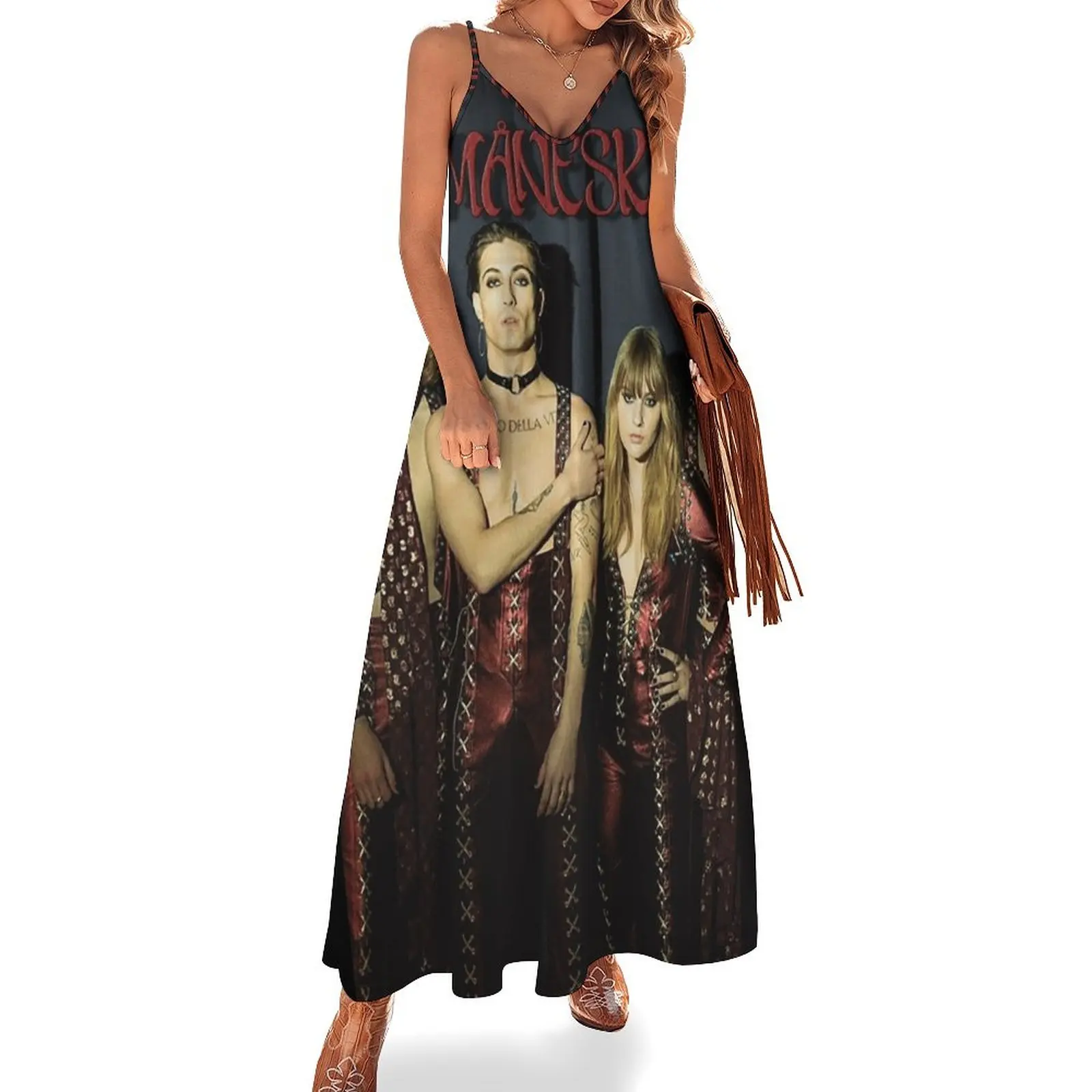

Mneskin Maneskin Italy Winners Eurovision Song Contest 2021 Zitti e buoni Sleeveless Dress beach outfits for women