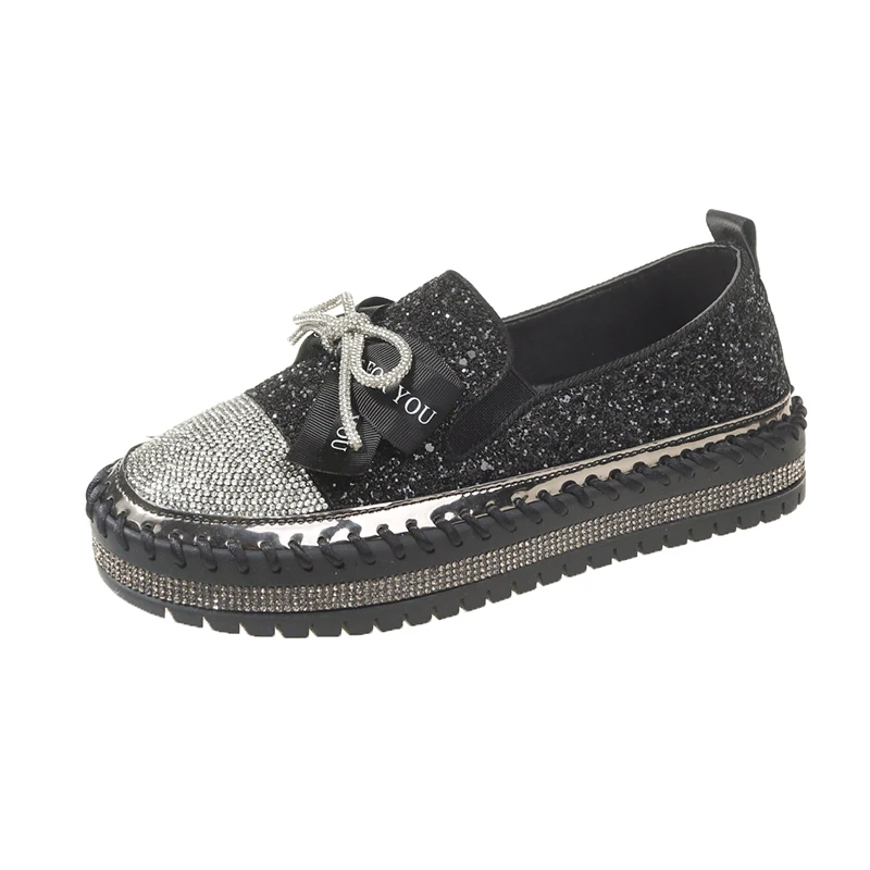 

Summer New Luxury Crystal Women Slippers Platform Rhinestone Slides Lace Mesh Bling Shoes Thick Sole Sewing Bow Designer Mules