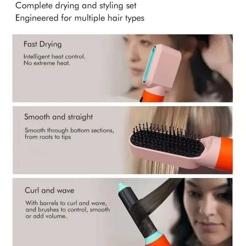 2025 New 6-in-1 Curling Iron Hot Air Comb Multifunctional Hair Dryer Automatic Curling Iron Hair Styler 4